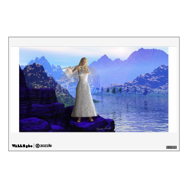Flute Angel 2 Wall Sticker (Front)