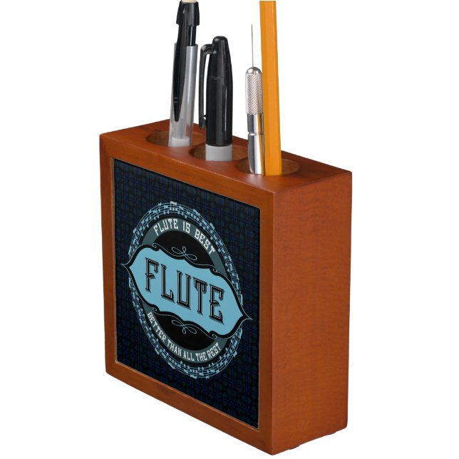 Flute Best Music Note Circle Desk Organizer (In Situ)