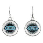 Flute Best Music Note Circle Earrings