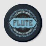 Flute Best Music Note Circle Magnet