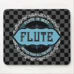 Flute Best Music Note Circle Mouse Pad