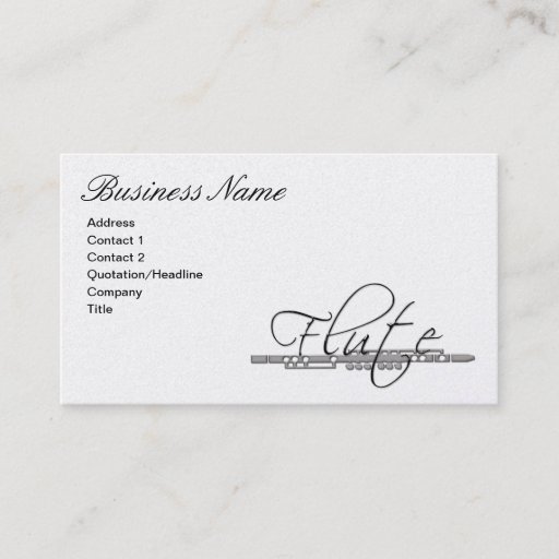 Customizable Flute Business Card