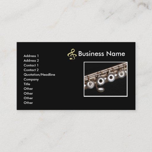 Customizable Flute  Business Card