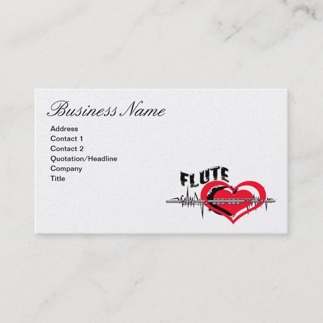 Flute Business Card (Front)