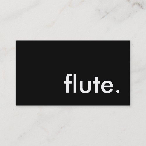 flute. business cards