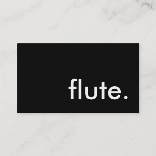Customizable flute. business cards