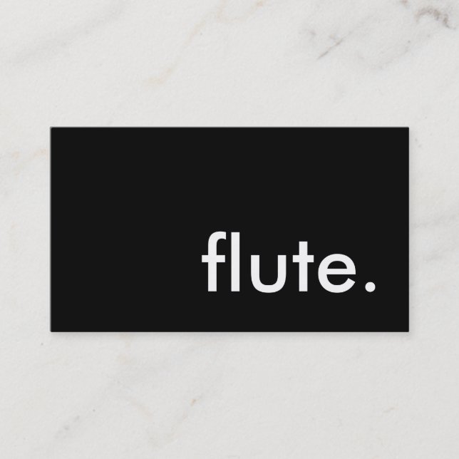 flute. business card (Front)