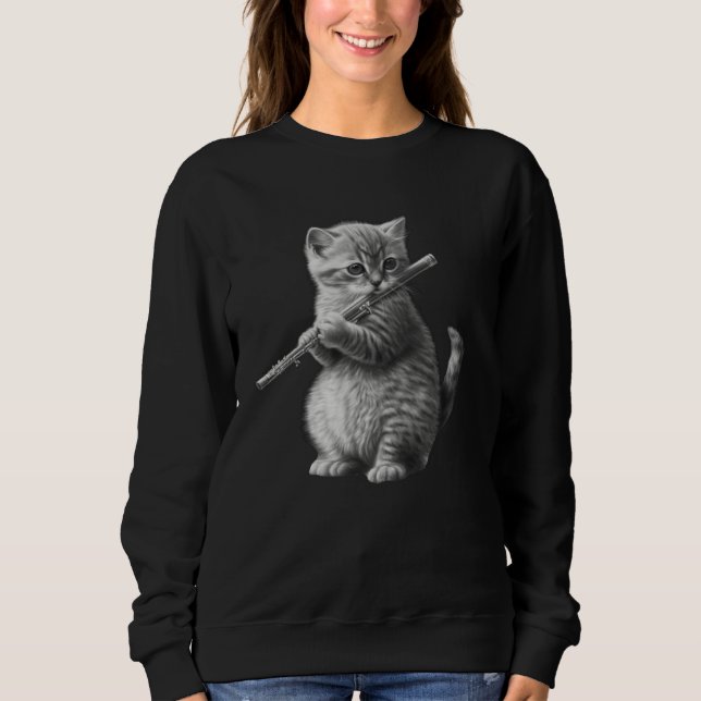 Flute Cat 2 Sweatshirt (Front)