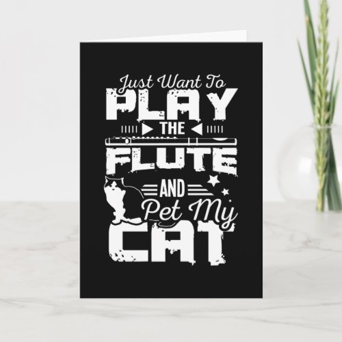 Flute Cat Card
