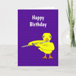 Flute Chick Birthday Card