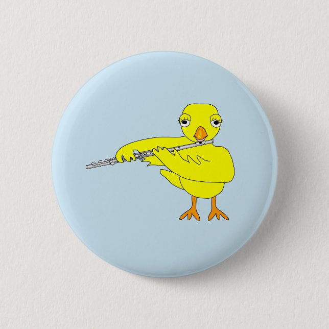 Flute Chick Button (Front)