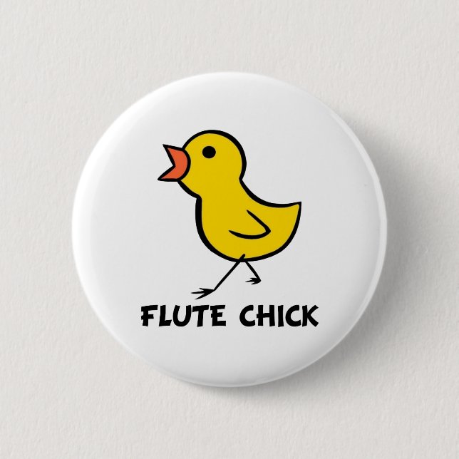 Flute Chick Button (Front)