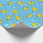 Flute Chick Flute Music Notes Wrapping Paper
