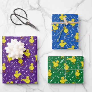 Flute Chick Flutes Wrapping Paper Sheets