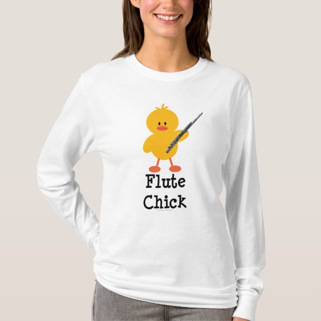 Flute Chick Hoodie T-Shirt (Front)