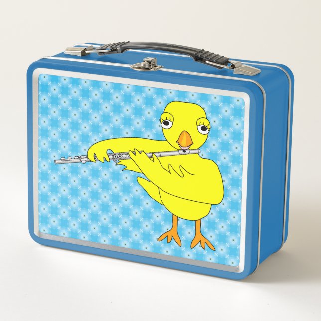 Flute Chick Metal Lunch Box (Front)