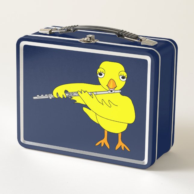 Flute Chick Metal Lunch Box (Front)