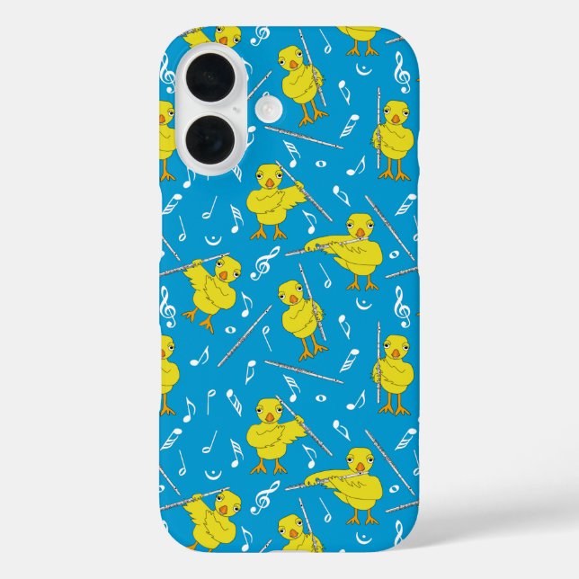 Flute Chick Music Notes Case-Mate iPhone Case (Back)