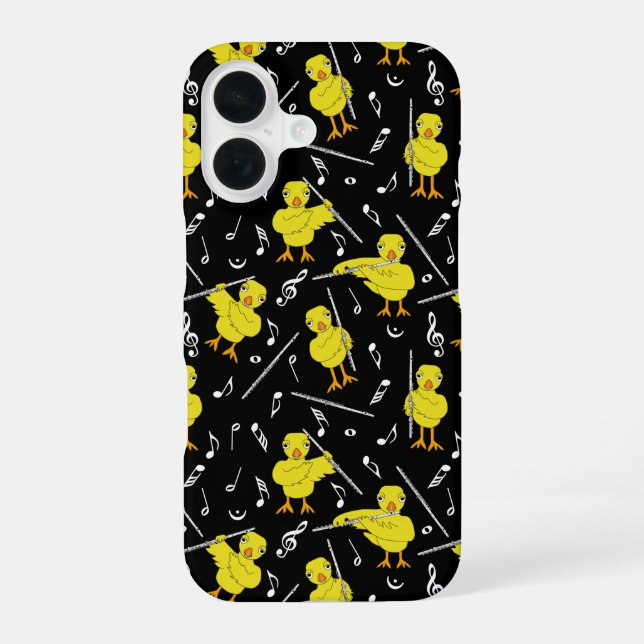 Flute Chick Music Notes Iphone Case (Back)