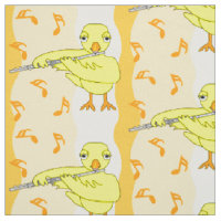 Flute Chick Pattern Fabric