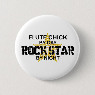 Flute Chick Rock Star by Night Button