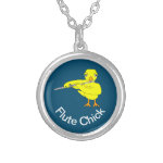 Flute Chick Silver Plated Necklace