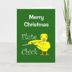 Flute Chick Text Christmas Card