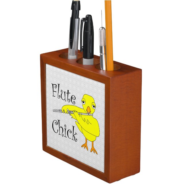 Flute Chick Text Desk Organizer (In Situ)