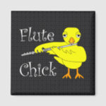 Flute Chick Text Magnet