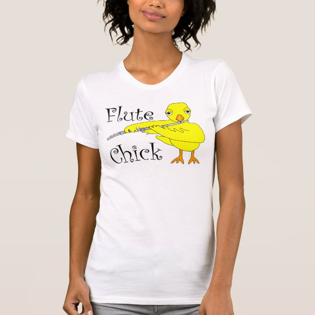 Flute Chick Text T-Shirt (Front)