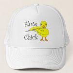 Flute Chick Text Trucker Hat