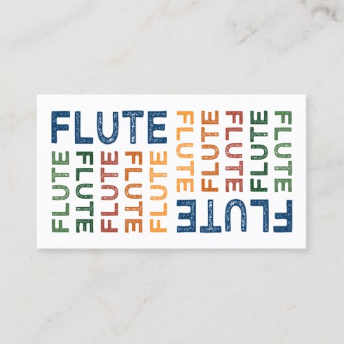 Flute Colorful Business Card