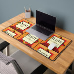 Flute Decorative Block Desk Mat