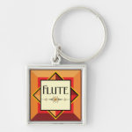 Flute Decorative Block Keychain