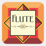 Flute Decorative Block Square Sticker