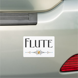 Flute Decorative Line Car Magnet
