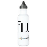 Flute Decorative Line Stainless Steel Water Bottle