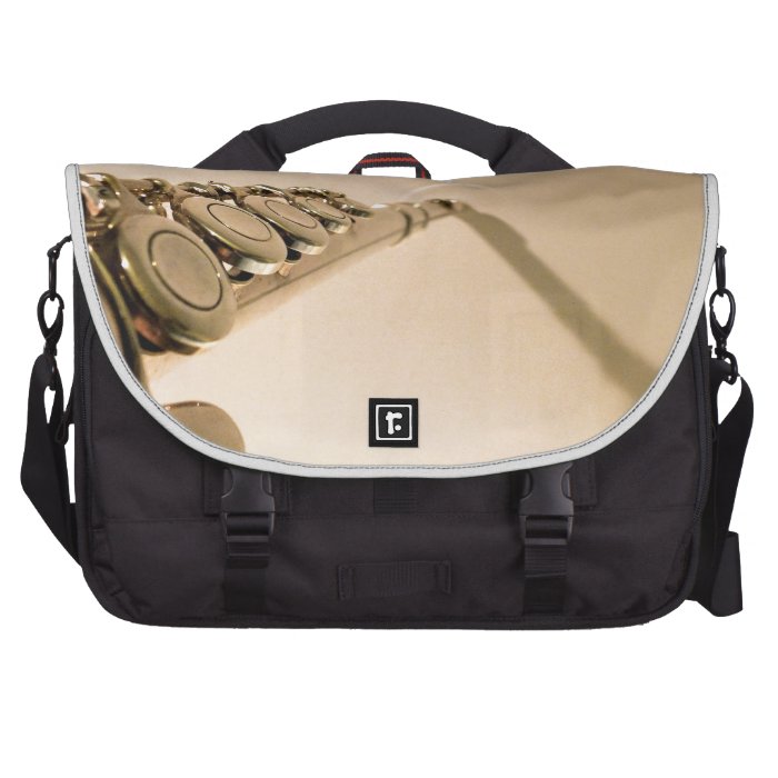 Flute Detail Laptop Messenger Bag