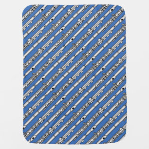 Flute Drawing Pattern Baby Blanket