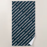 Flute Drawing Pattern Beach Towel