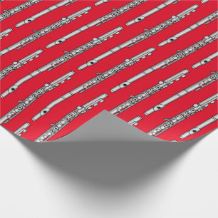 Flute Drawing Pattern Wrapping Paper