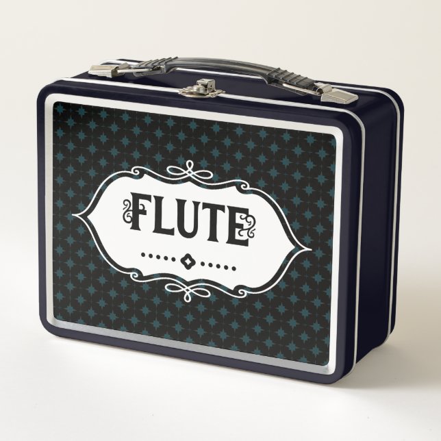 Flute Emblem Metal Lunch Box (Front)