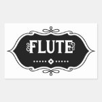 Flute Emblem Rectangular Sticker