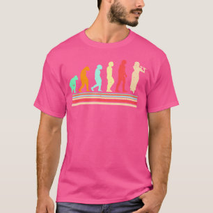 Flute Evolution Retro Flutist Marching Band Musici T-Shirt