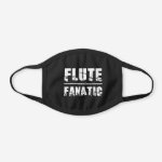 Flute Fanatic Black Cotton Face Mask