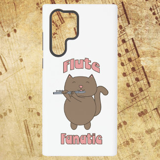 Flute Fanatic Funny Cat Samsung Galaxy S22 Ultra Case