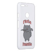 Flute Fanatic Pink Gray Cat Uncommon Google Pixel Case (Back/Right)