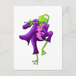 Flute Frog Postcard