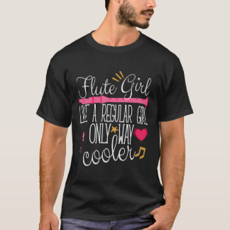 Flute Girl Flutist Funny Hoodie Instrument Player T-Shirt