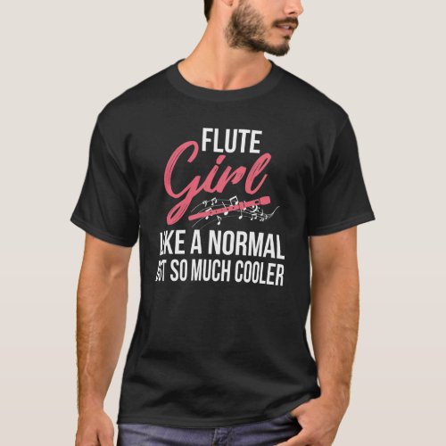 Flute Girl Marching Band Gift for Flutist T_Shirt